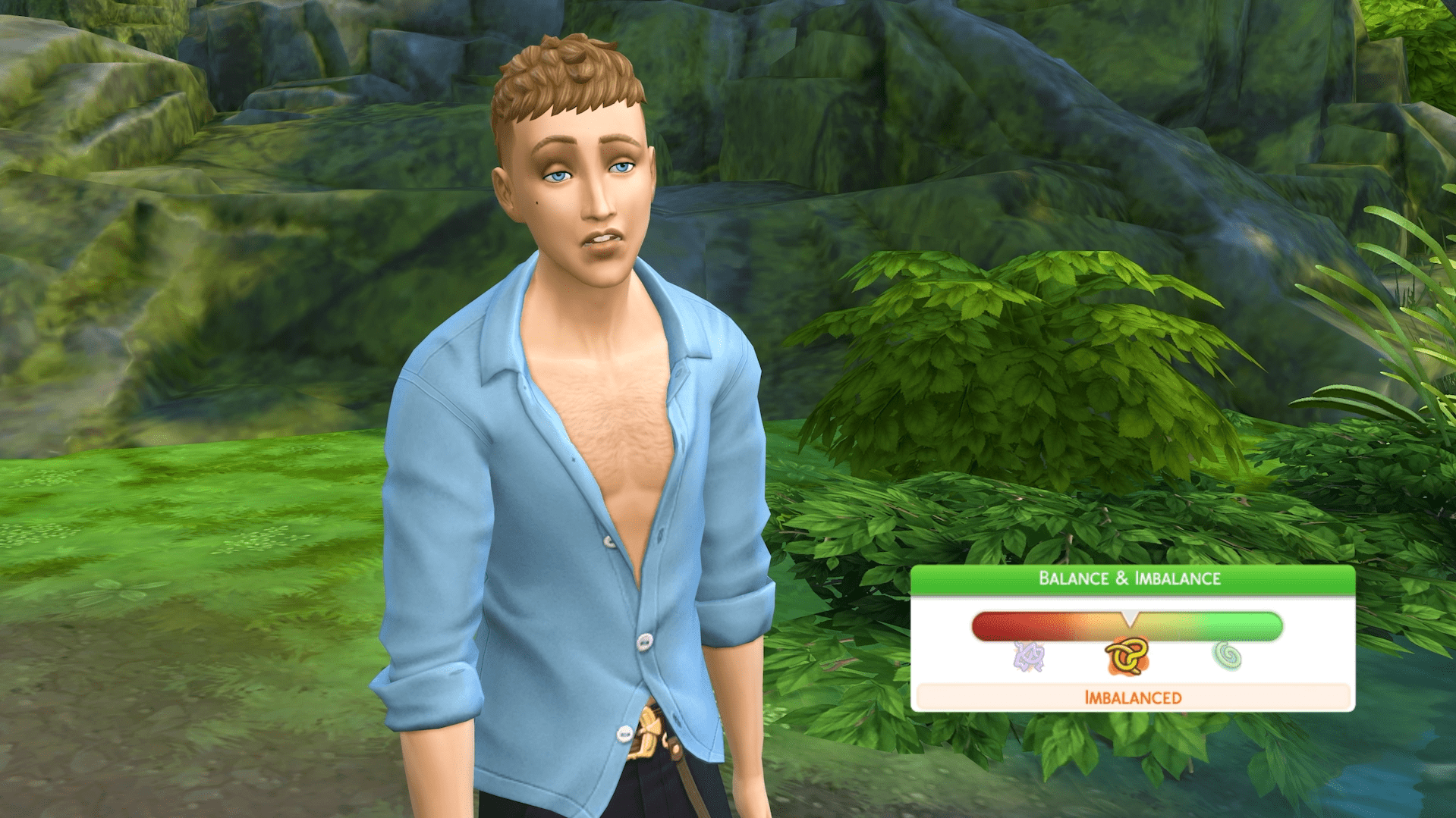 Being out of balance affects more than vibes, it weakens your Sim’s connection to nature, making them vulnerable to magical sickness.