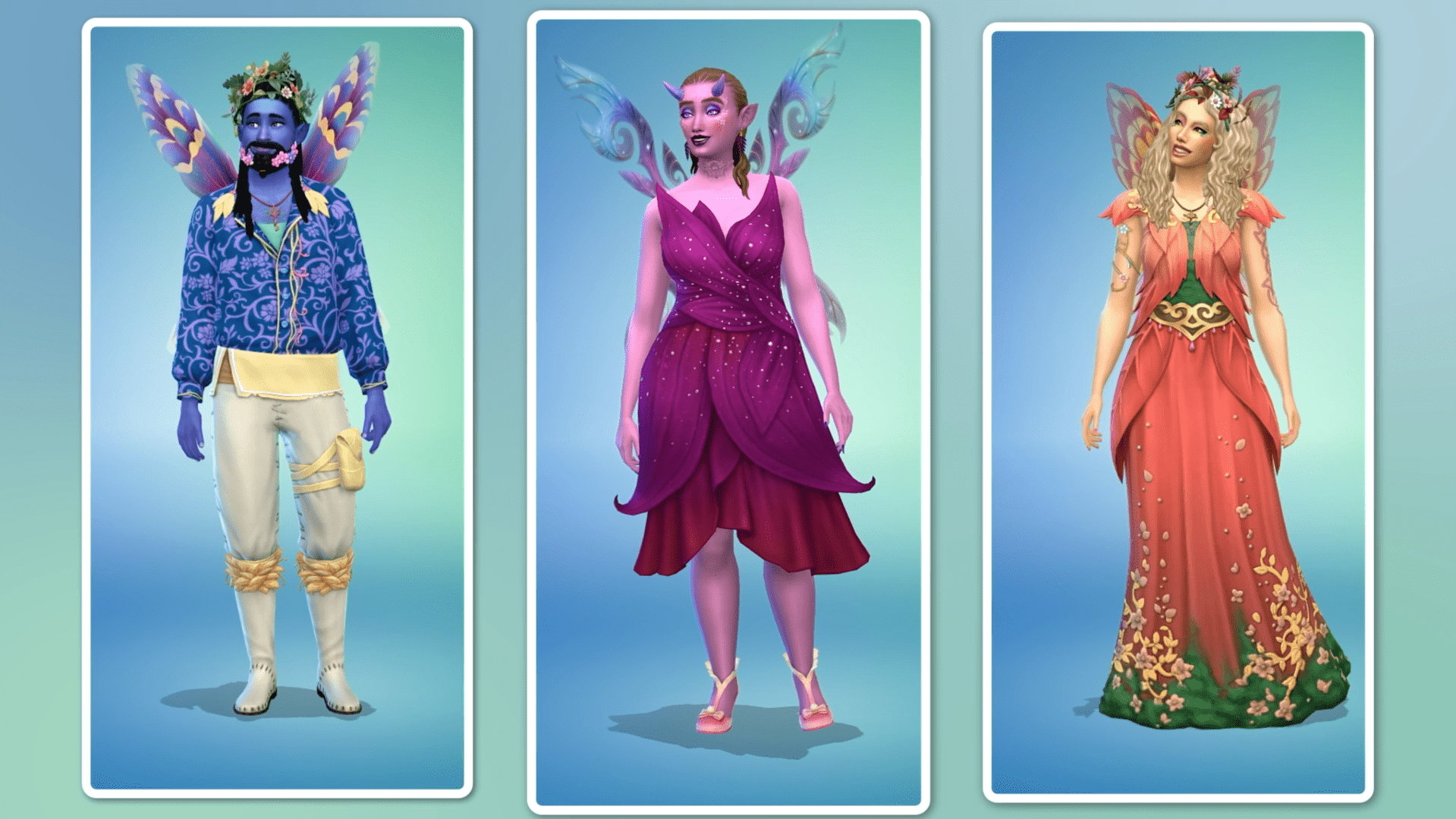 Fae fashion goes formal ✨ Whether you’re attending a fairy ball or blending into a garden party, these new CAS items bring fantasy elegance to life.